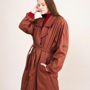 Vintage Rust Trench Coat From Wolfgang Kaiser Cole